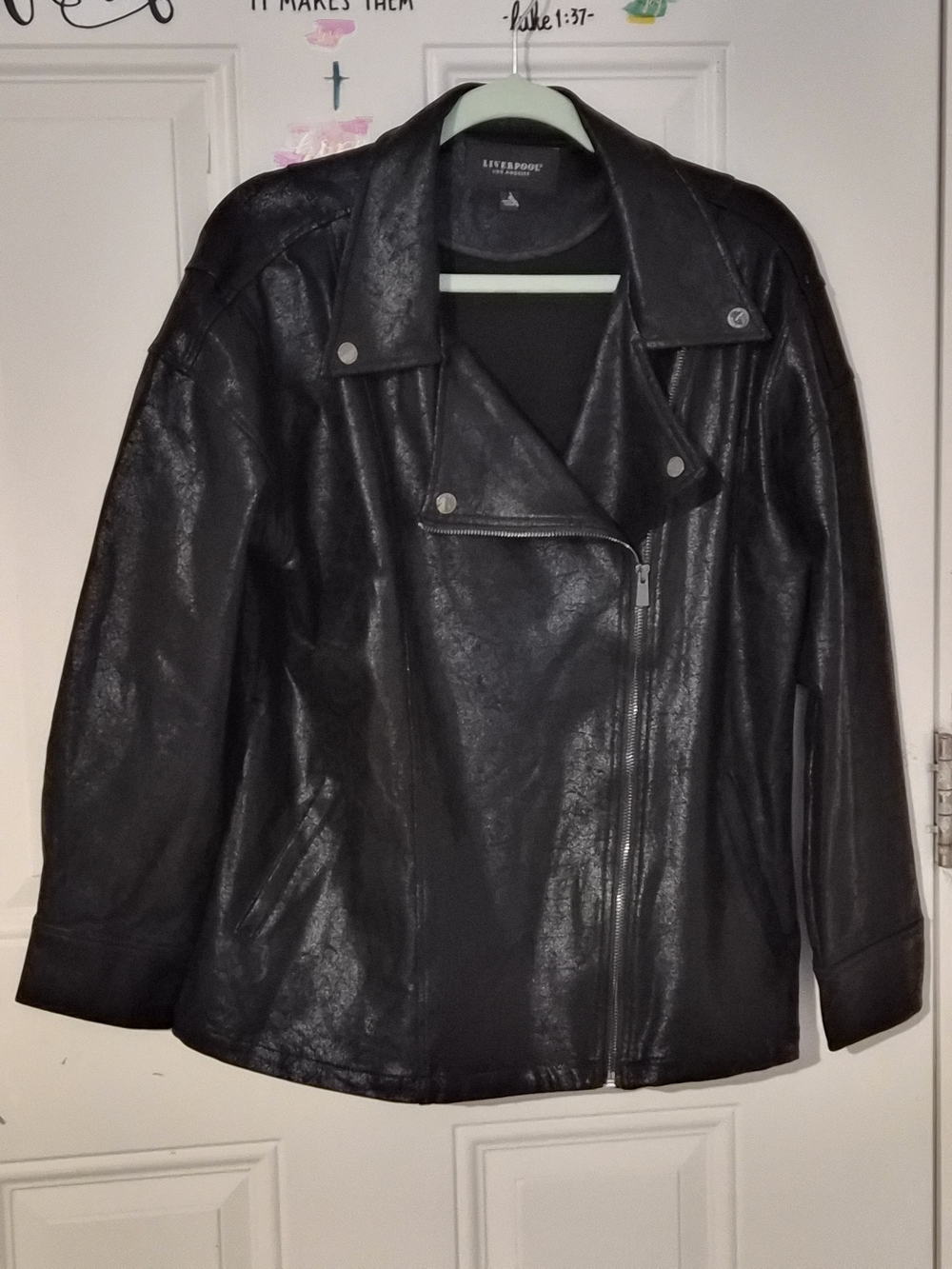 Liverpool Black Moto Faux Leather Jacket